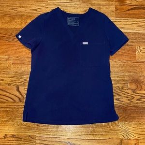Figs Catarina One-Pocket Scrub Top - Navy - Size XS